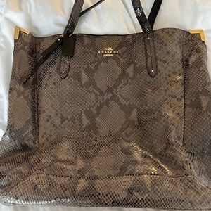 Coach Snakeskin Leather Tote